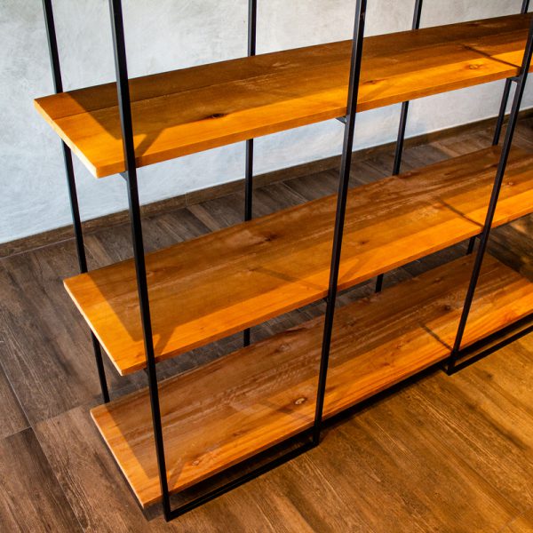 Estante Organizadora Grande de Madeira e Ferro