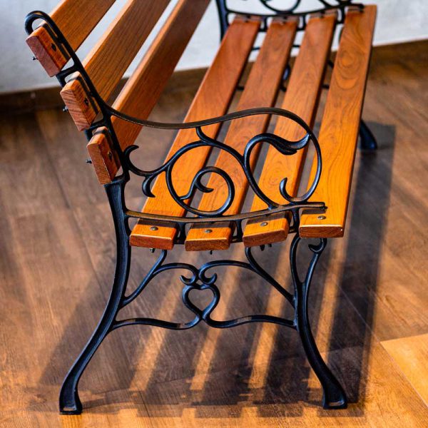 Banco de Praça Francês Madeira e Alumínio