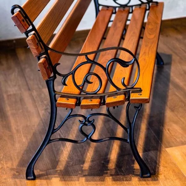 Banco de Praça Francês Madeira e Alumínio