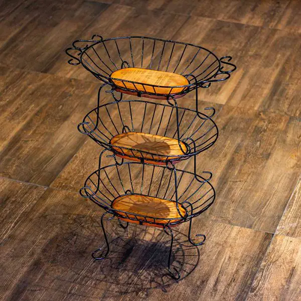 Fruteira Oval Grande Três Andares