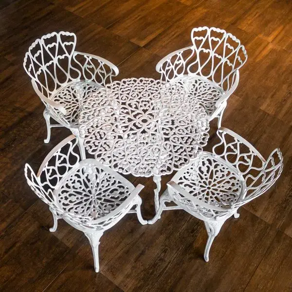 Conjunto Viena Branco de Alumínio Fundido Completo